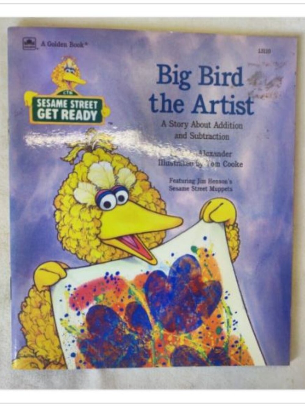 Big Bird the Artist Sesame Street Get Ready A Golden Book Math Childrens PB